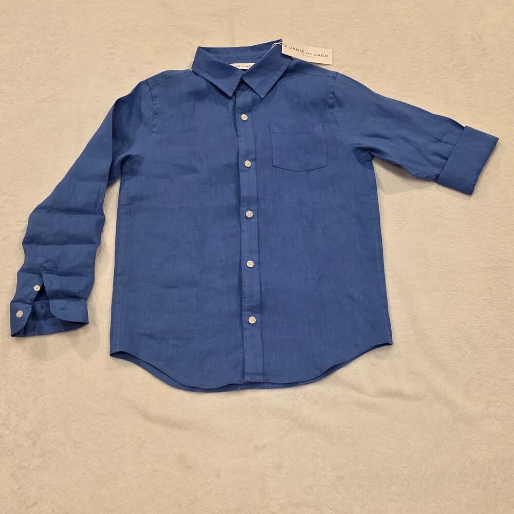 Janie and Jack Boys Dress Shirt 8 New With Tags
